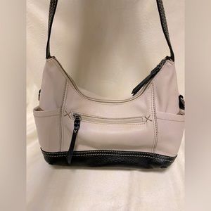 The Sak Cream and Black Hobo Bag